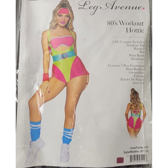 Leg Avenue 80's Workout Hottie Costume 5pc Small - Picture 1 of 7